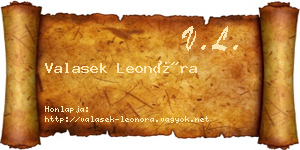Valasek Leonóra névjegykártya